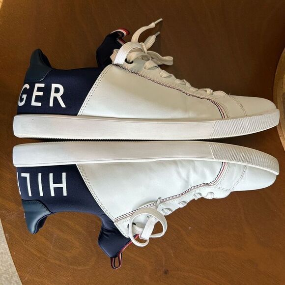 Tommy Hilfiger Tevant navy blue white mens sneaker‎ size 12 - Picture 8 of 11